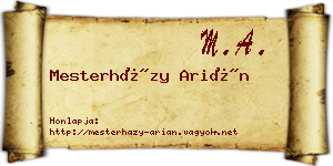 Mesterházy Arián névjegykártya